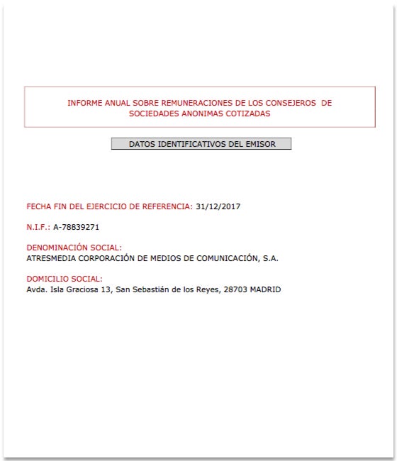 Report on the remunerations of directors